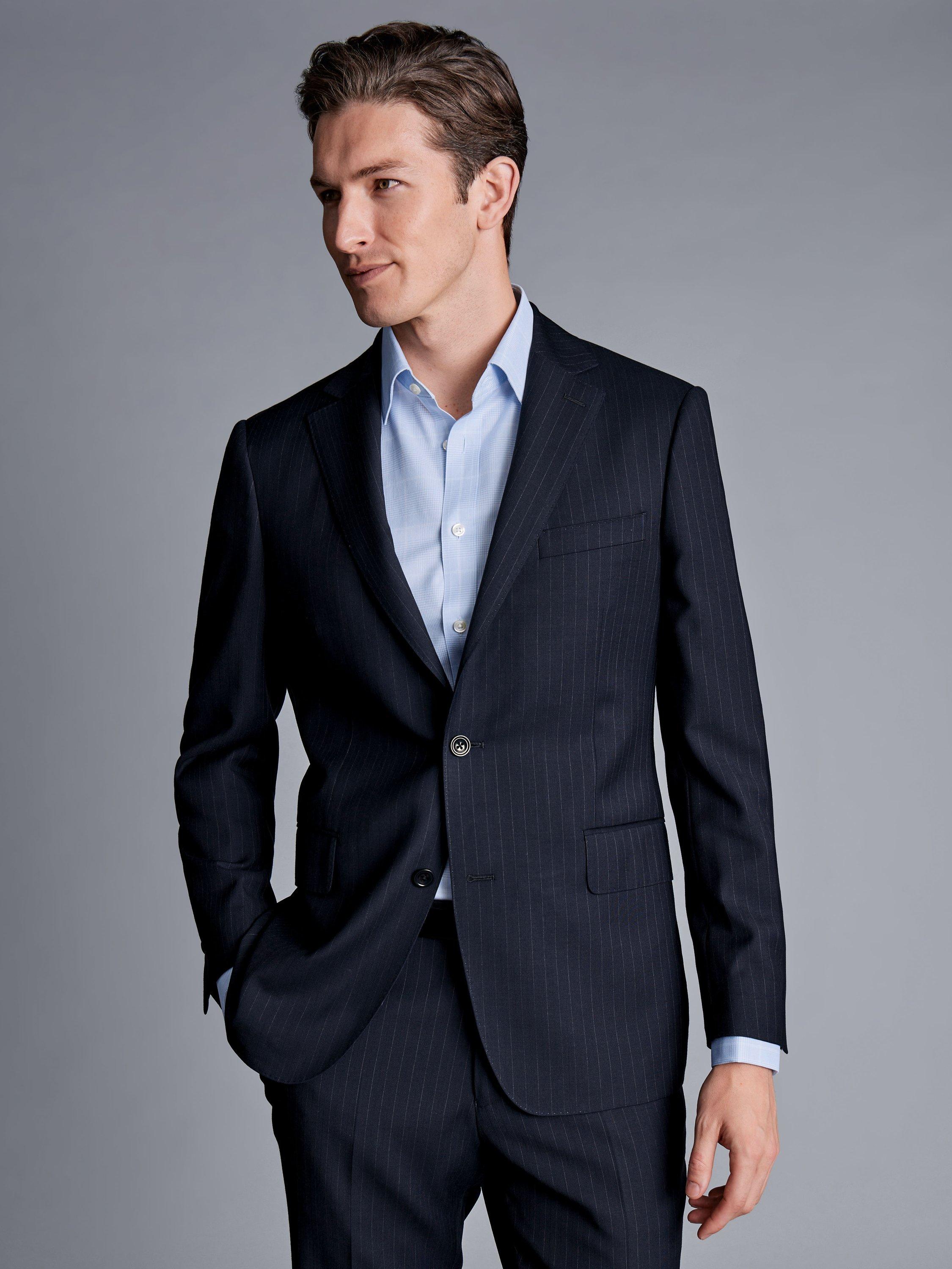 Product image 2 of 5, which shows Charles Tyrwhitt Slim Fit Wool Suit Jacket, Navy, 40S