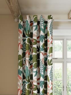 John Lewis Juni Print Pair Lined Eyelet Curtains, Multi