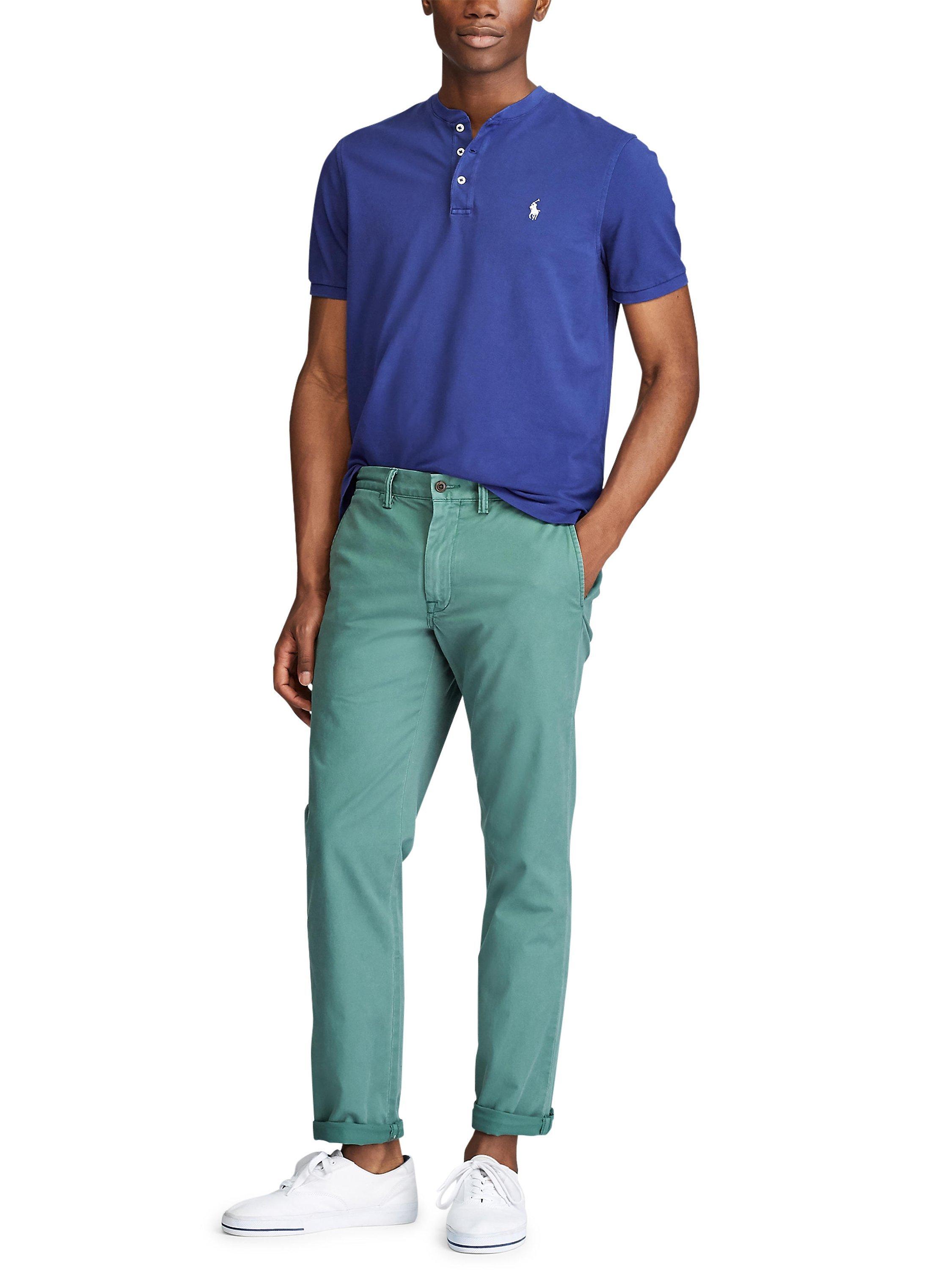 Product image 1 of 5, which shows Ralph Lauren Polo Ralph Lauren Stretch Cotton Chinos, Washed Forest, 40R