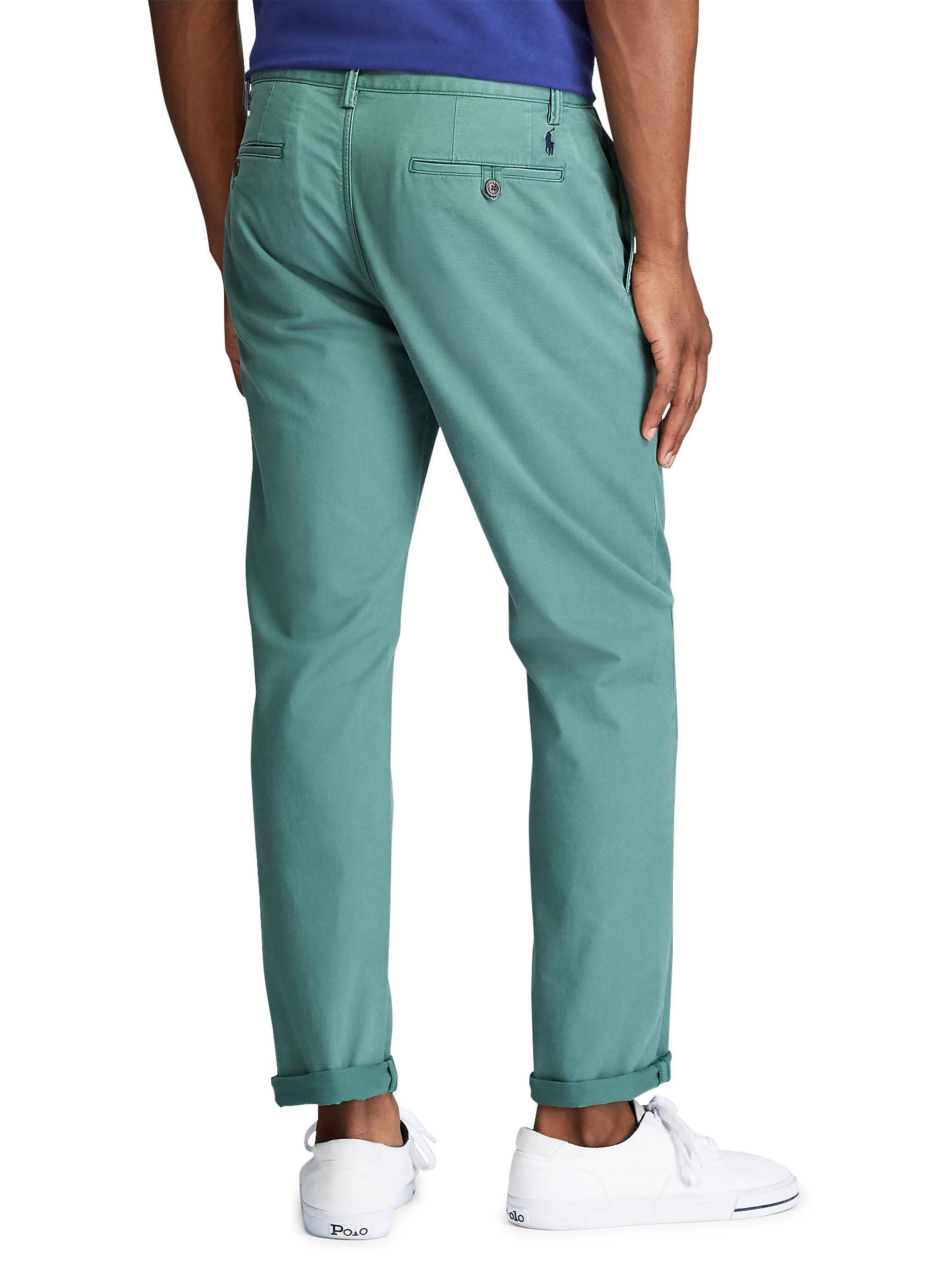 Product image 2 of 5, which shows Ralph Lauren Polo Ralph Lauren Stretch Cotton Chinos, Washed Forest, 40R