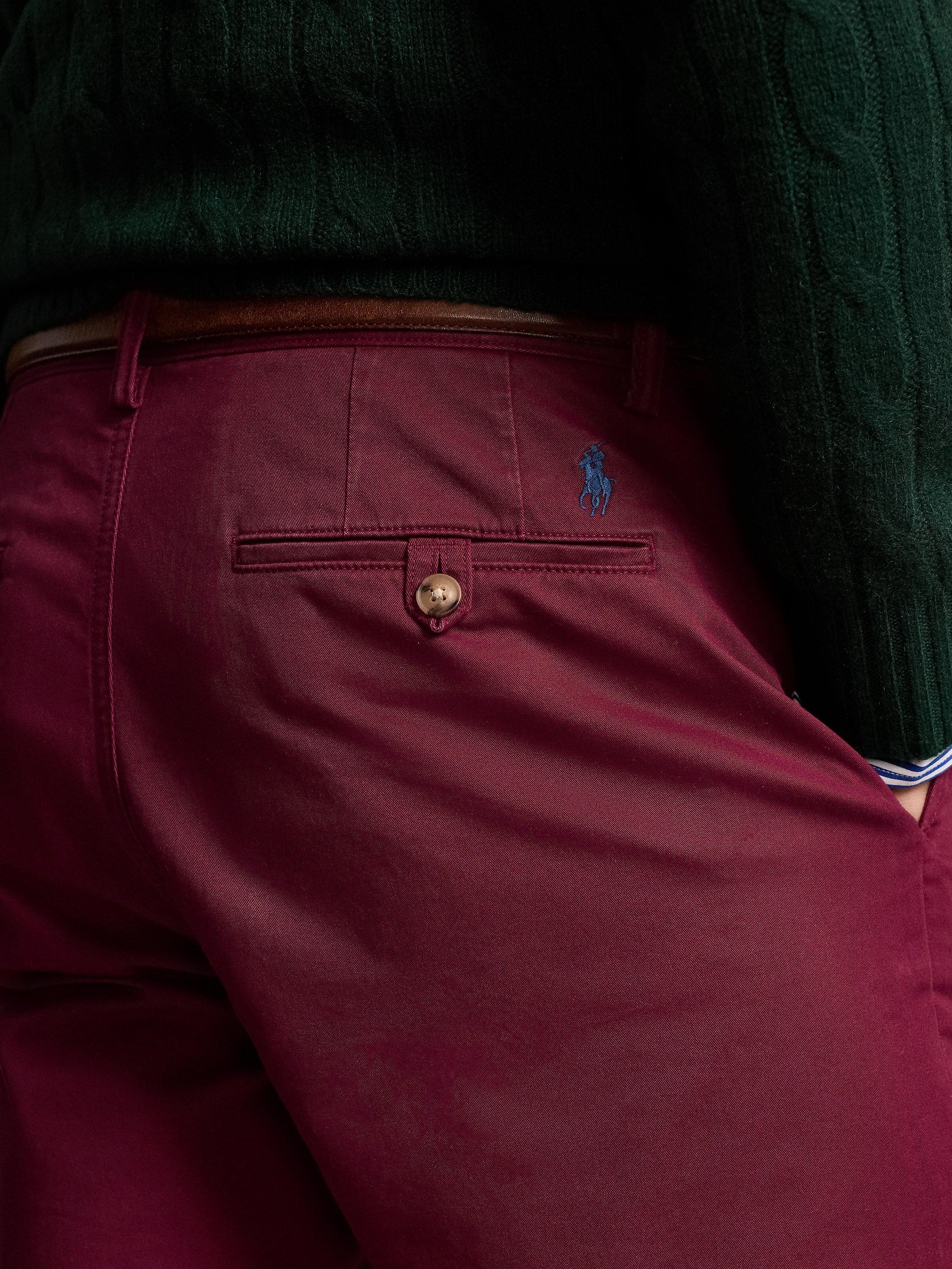 Product image 3 of 5, which shows Ralph Lauren Stretch Chino Trousers, Red Carpet, 40R