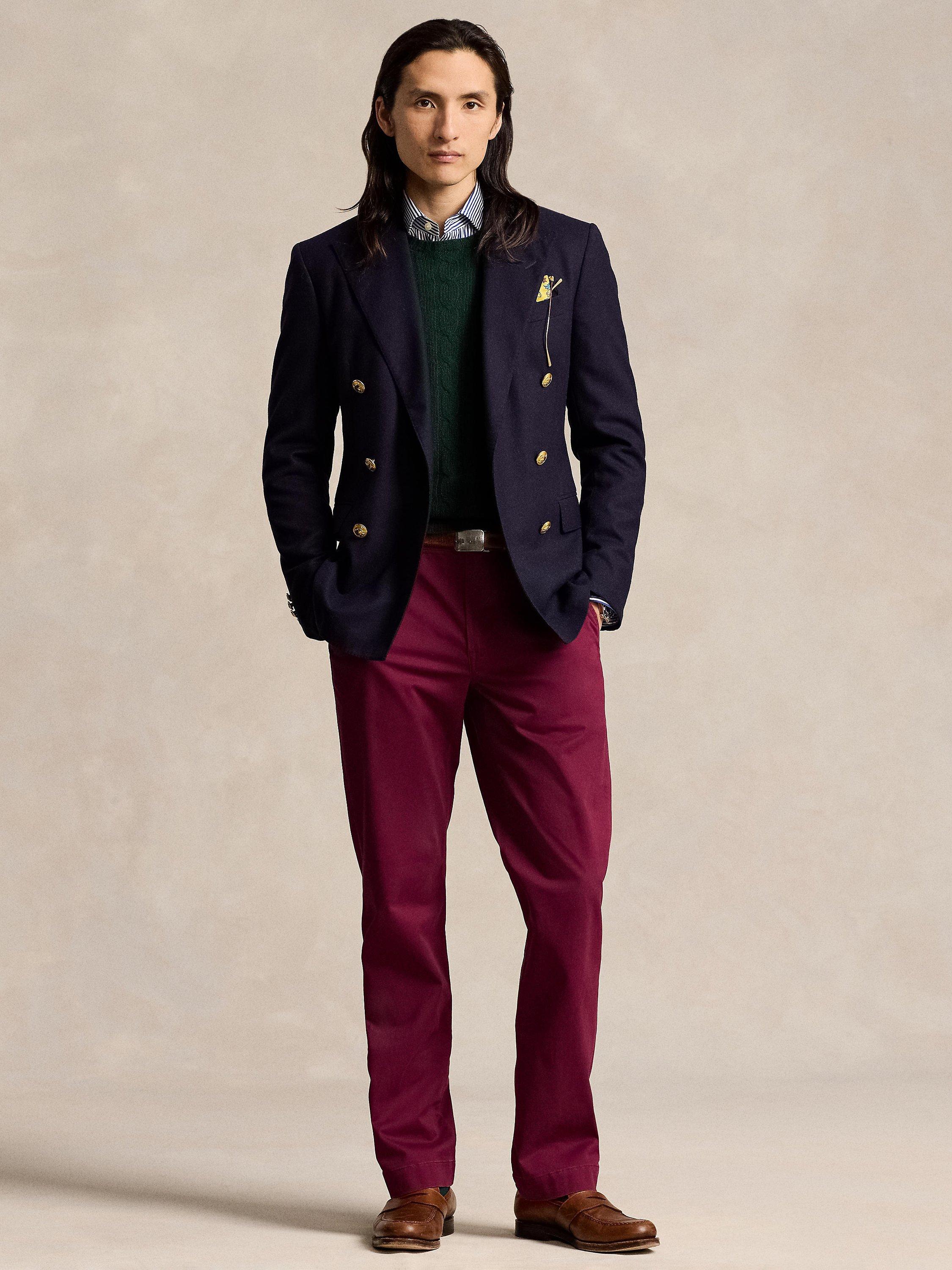 Product image 4 of 5, which shows Ralph Lauren Stretch Chino Trousers, Red Carpet, 40R