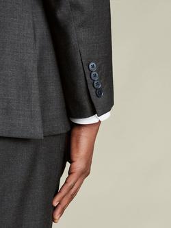 Charles Tyrwhitt Slim Fit Twill Jacket, Charcoal - view 2, Charcoal