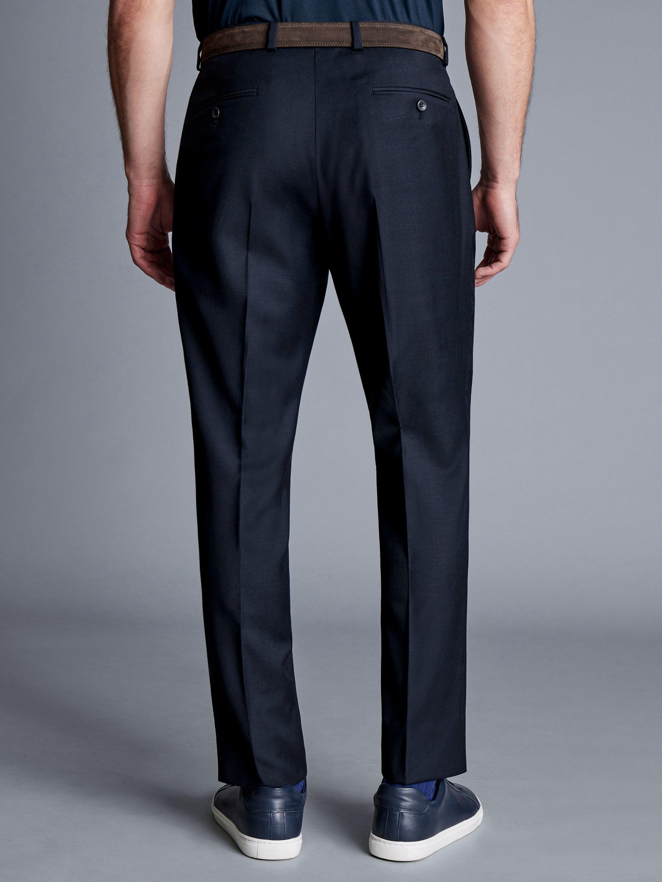 Product image 4 of 4, which shows Navy slim str tw trs BLNV