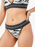 Accessorize Tiger Print Bikini Bottoms, Ivory/Multi