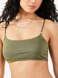 Accessorize Shimmer Bikini Top, Khaki