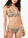 Accessorize Crochet Triangle Bikini Top, Multi