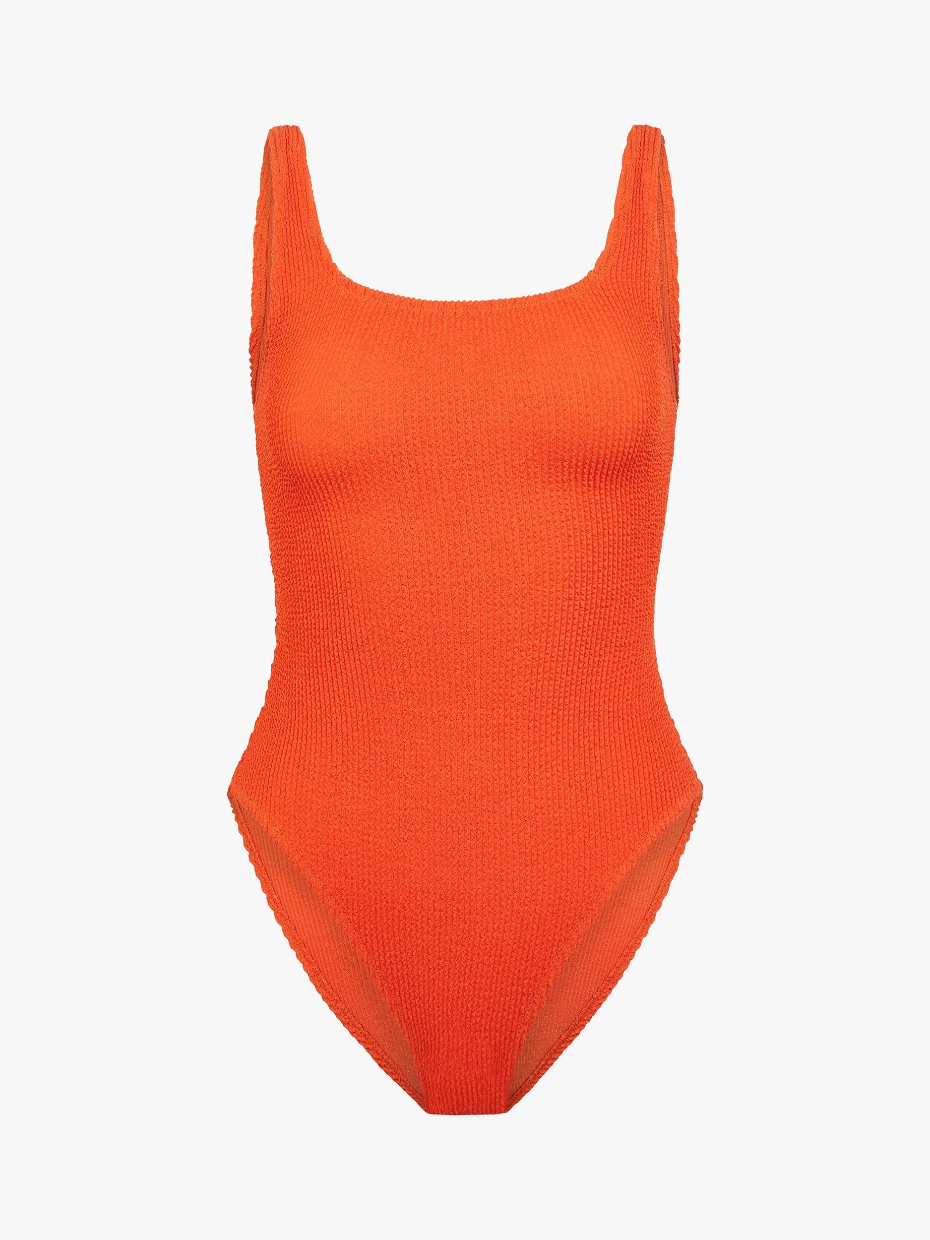 Product image 3 of 4, which shows Accessorize Crinkle Swimsuit, Orange, S