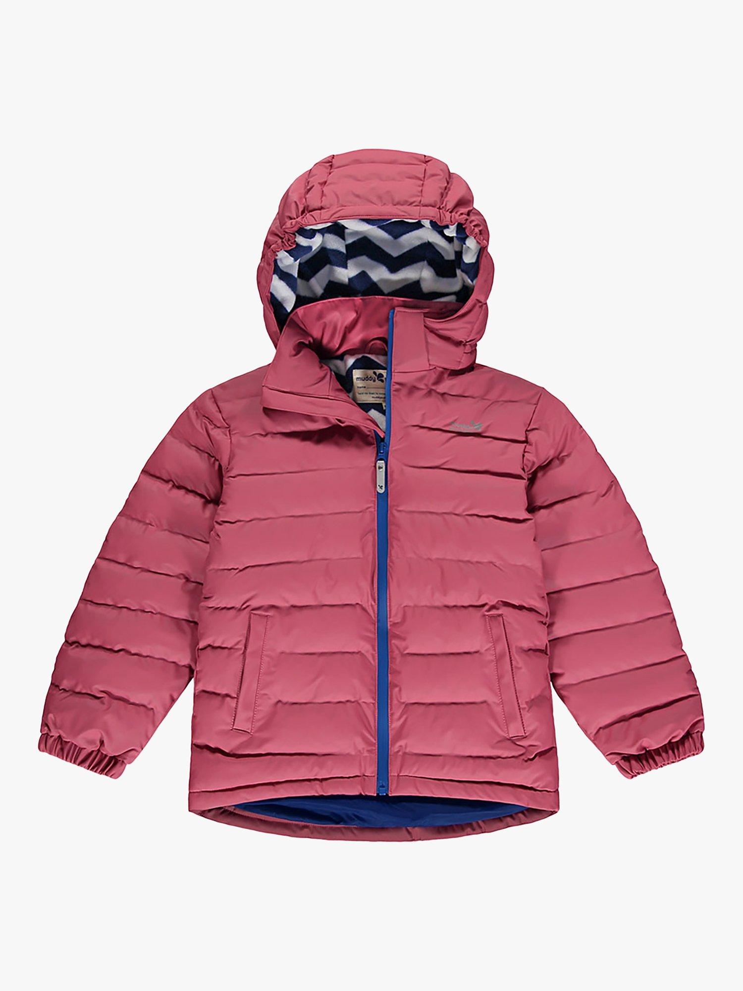 Muddy Puddles Kids' Waterproof Puffer Jacket, Mauvewood