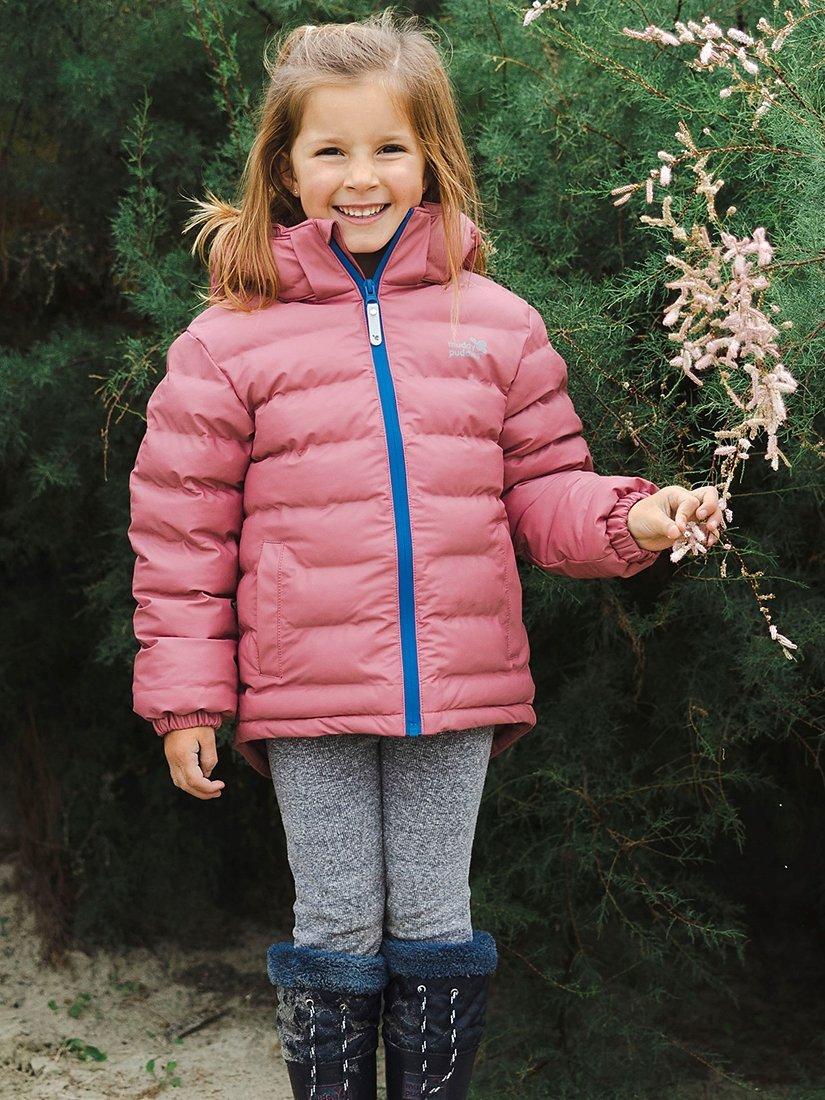 Muddy Puddles Kids Waterproof Puffer Jacket Mauvewood