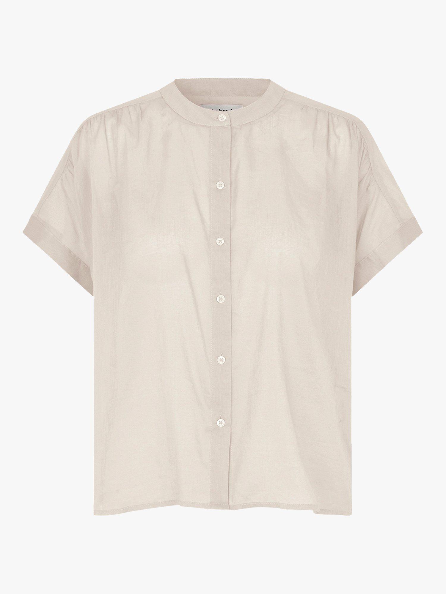 Lollys Laundry Mya Cotton Short Sleeve Shirt, Creme
