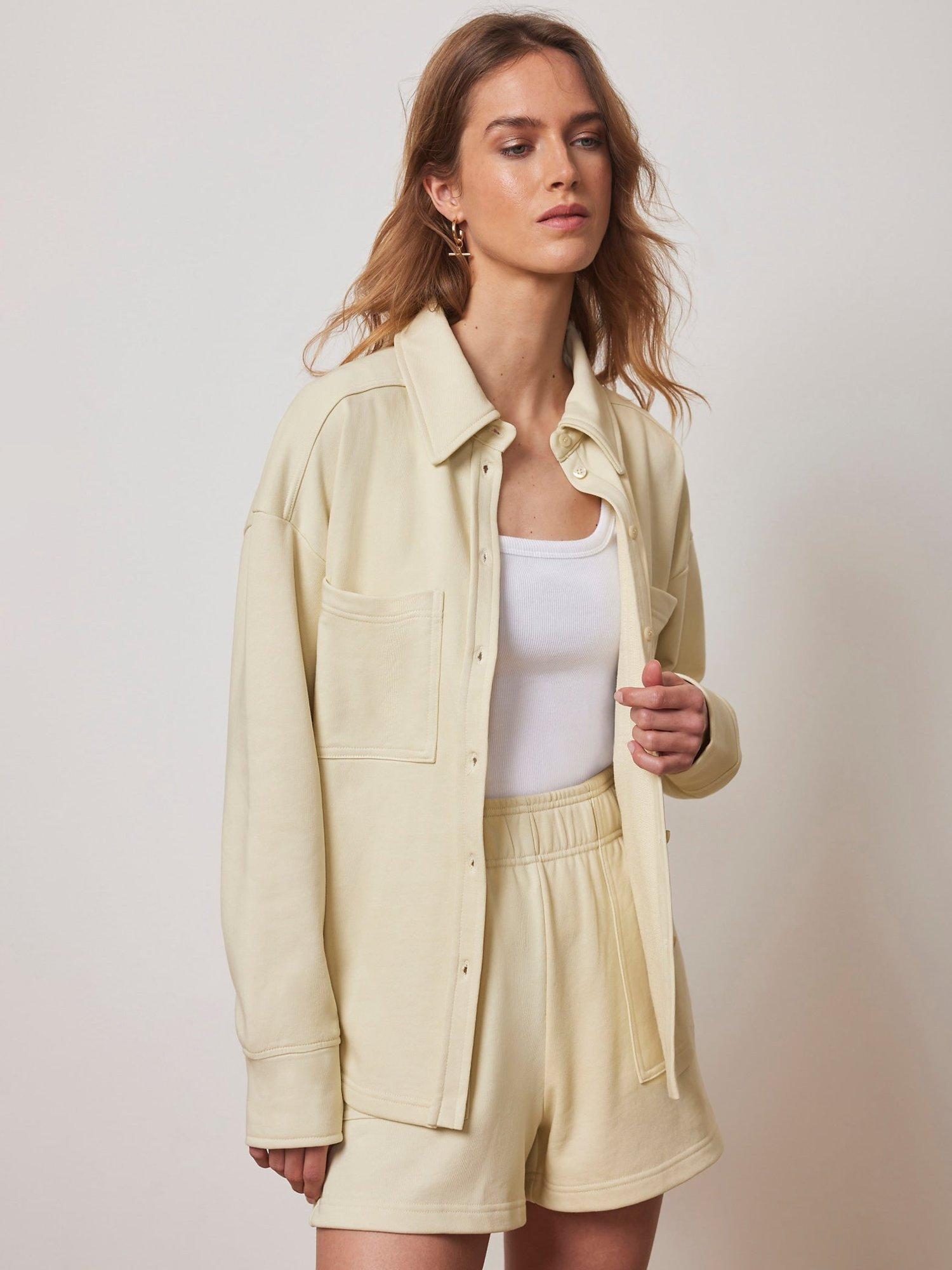 Mint Velvet Cotton Blend Sweat Shirt, Yellow