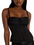 Good American Scuba U Corset Bodysuit, Black