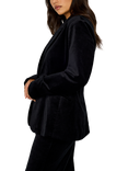 Good American Velvet Sculpted Blazer, Black
