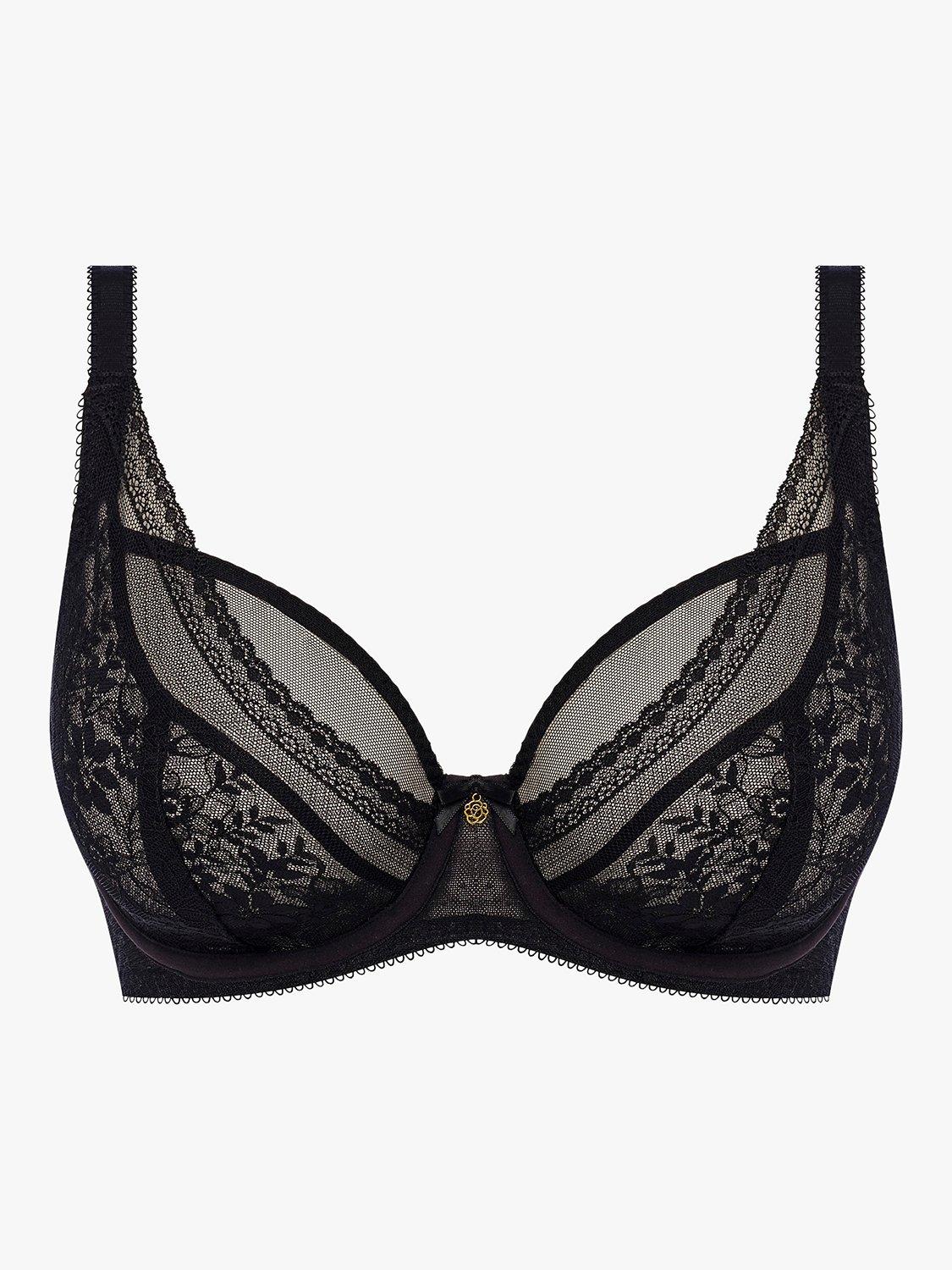Product image 3 of 3, which shows Freya Sydnie Plunge Bra, Black, 30FF