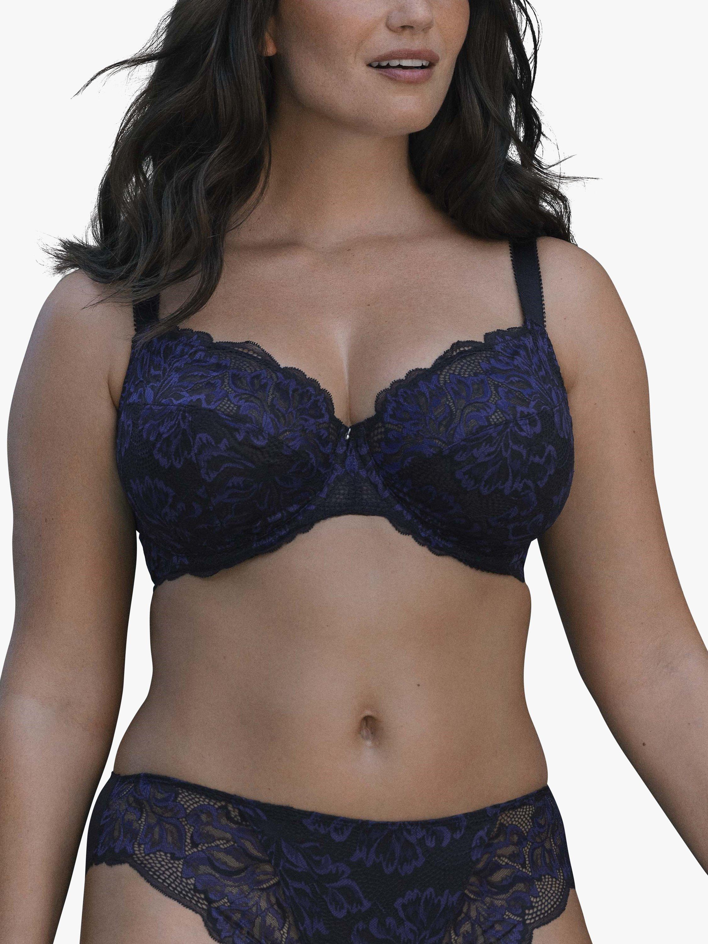 Product image 4 of 4, which shows Fantasie Emmaline Non-Padded Plunge Bra, Midnight, 32DD