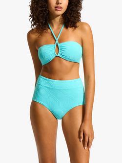 Seafolly Oasis Wire Bandeau Bikini Top, Atoll, Atoll