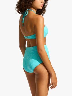 Seafolly Oasis Wire Bandeau Bikini Top, Atoll - view 2, Atoll