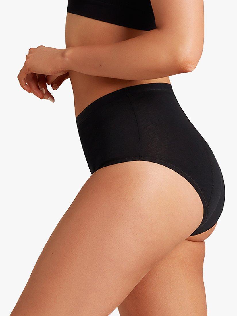 Product image 2 of 3, which shows Love Luna Full Brief Period Pants, Pack of 3, Black, 10-12