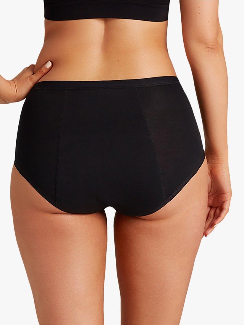 Product image 3 of 3, which shows Love Luna Full Brief Period Pants, Pack of 3, Black, 10-12