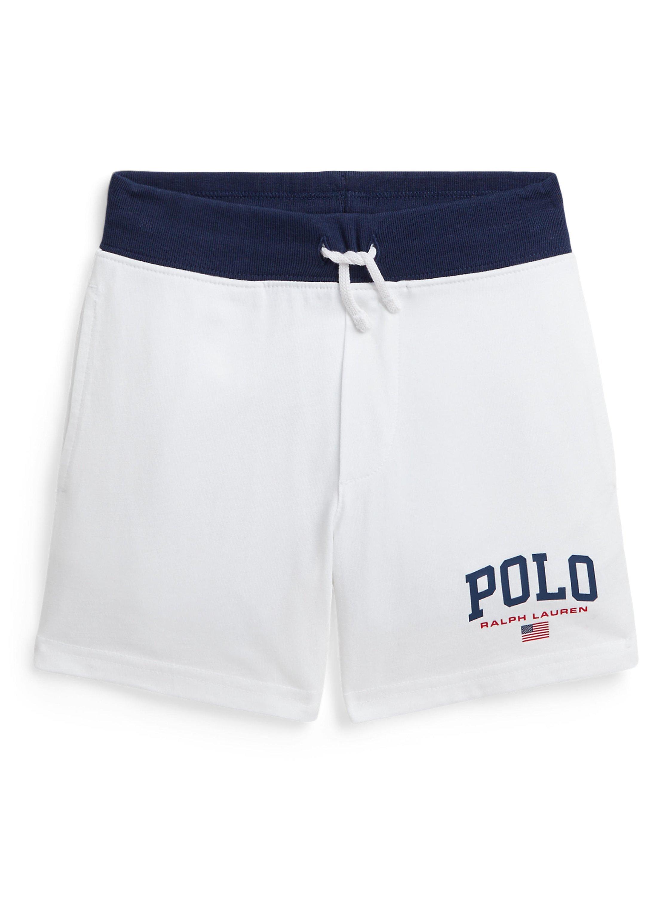 Ralph Lauren Kids' Athletic Cotton Shorts, White