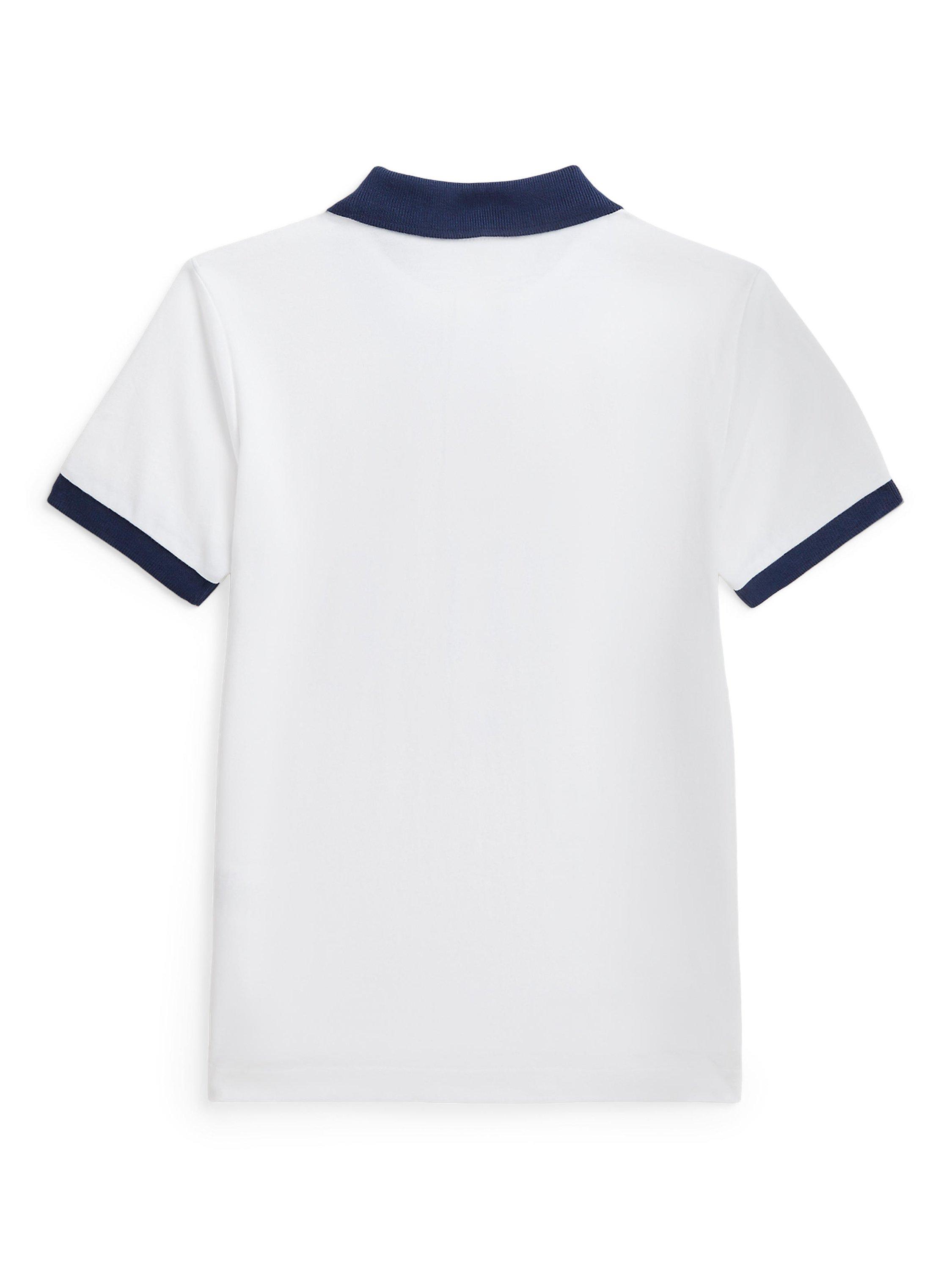Product image 2 of 2, which shows Ralph Lauren Kids' Sports Logo Top, White, 6 years