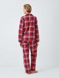 John Lewis Christmas Plaid Check Brushed Cotton Pyjama Set, Red