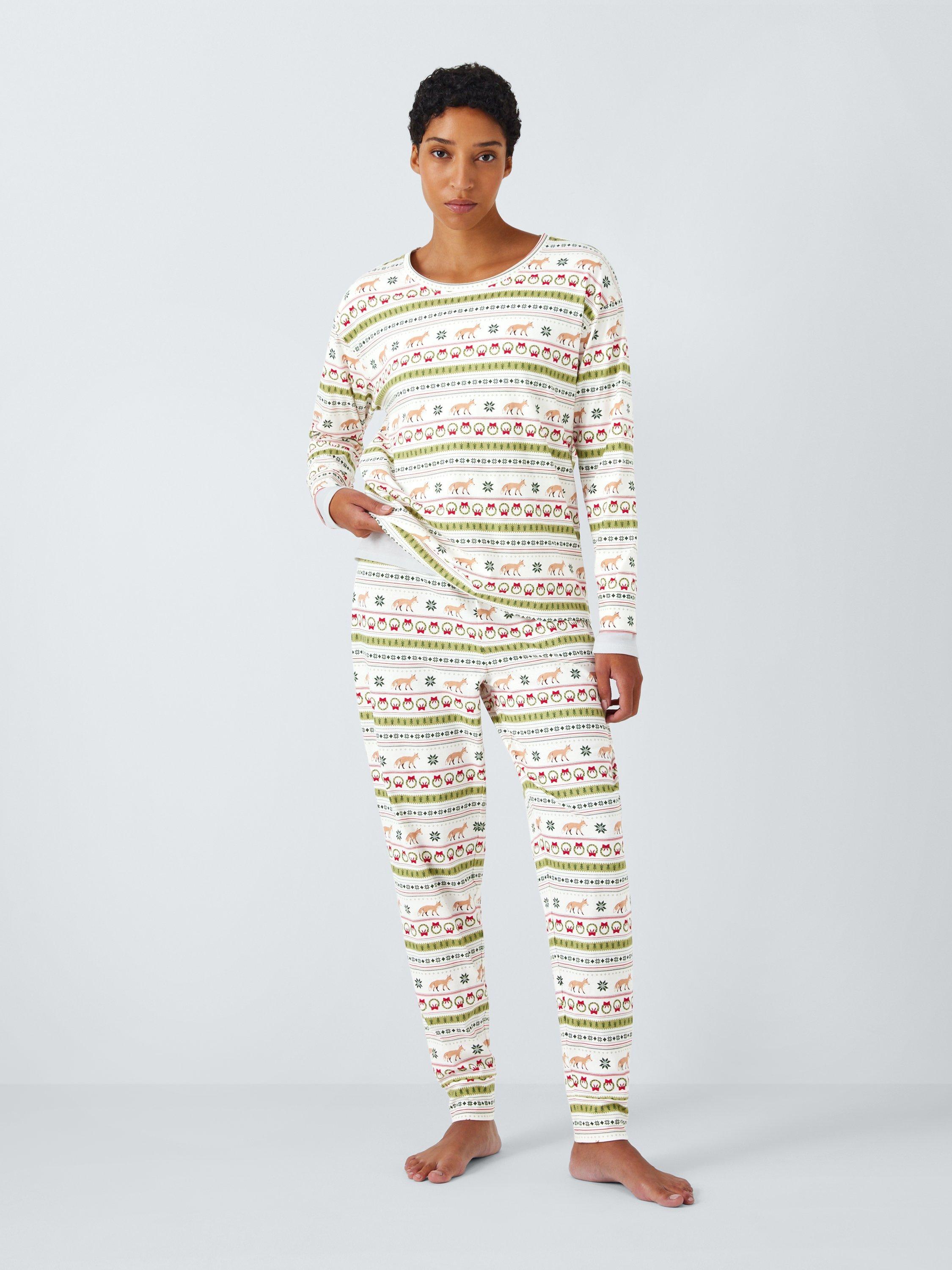 John Lewis Christmas Fair Isle Pyjama Set Natural