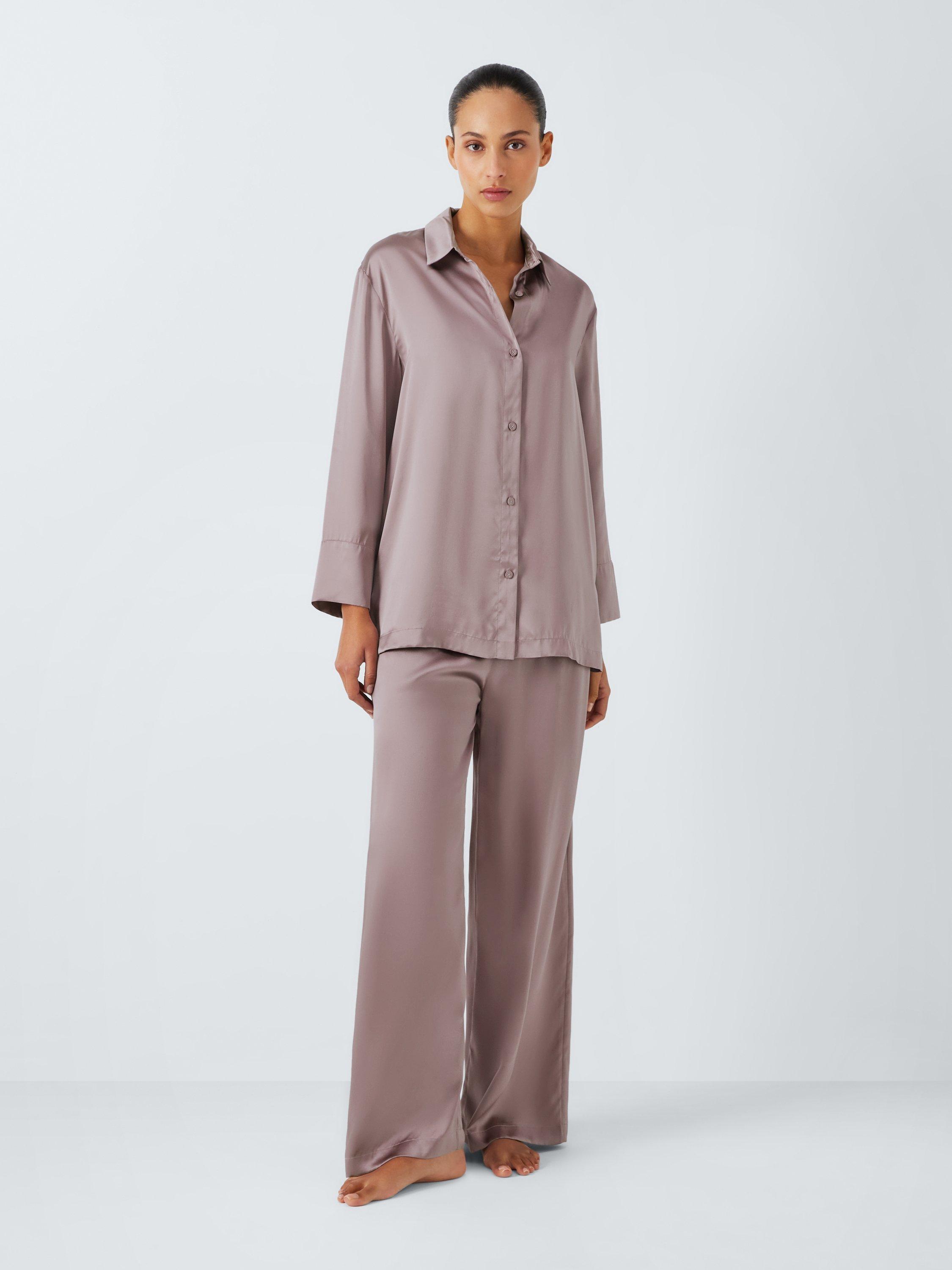 John Lewis Relaxed Silk Pyjama Set Quail Pink