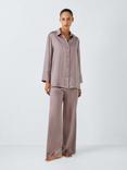 John Lewis Relaxed Silk Pyjama Set, Quail Pink