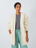 John Lewis Borg Throw On Cardigan, Ivory