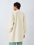 John Lewis Borg Throw On Cardigan, Ivory