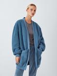 John Lewis  Borg Throw On Cardigan, Smoky Blue