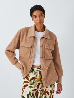 John Lewis Boucle Shacket, Caramel, Caramel