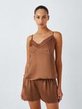 John Lewis Silk Camisole Pyjama Set, Toffee