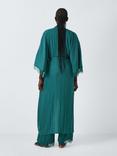 AND/OR Lace Satin Maxi Robe, Teal