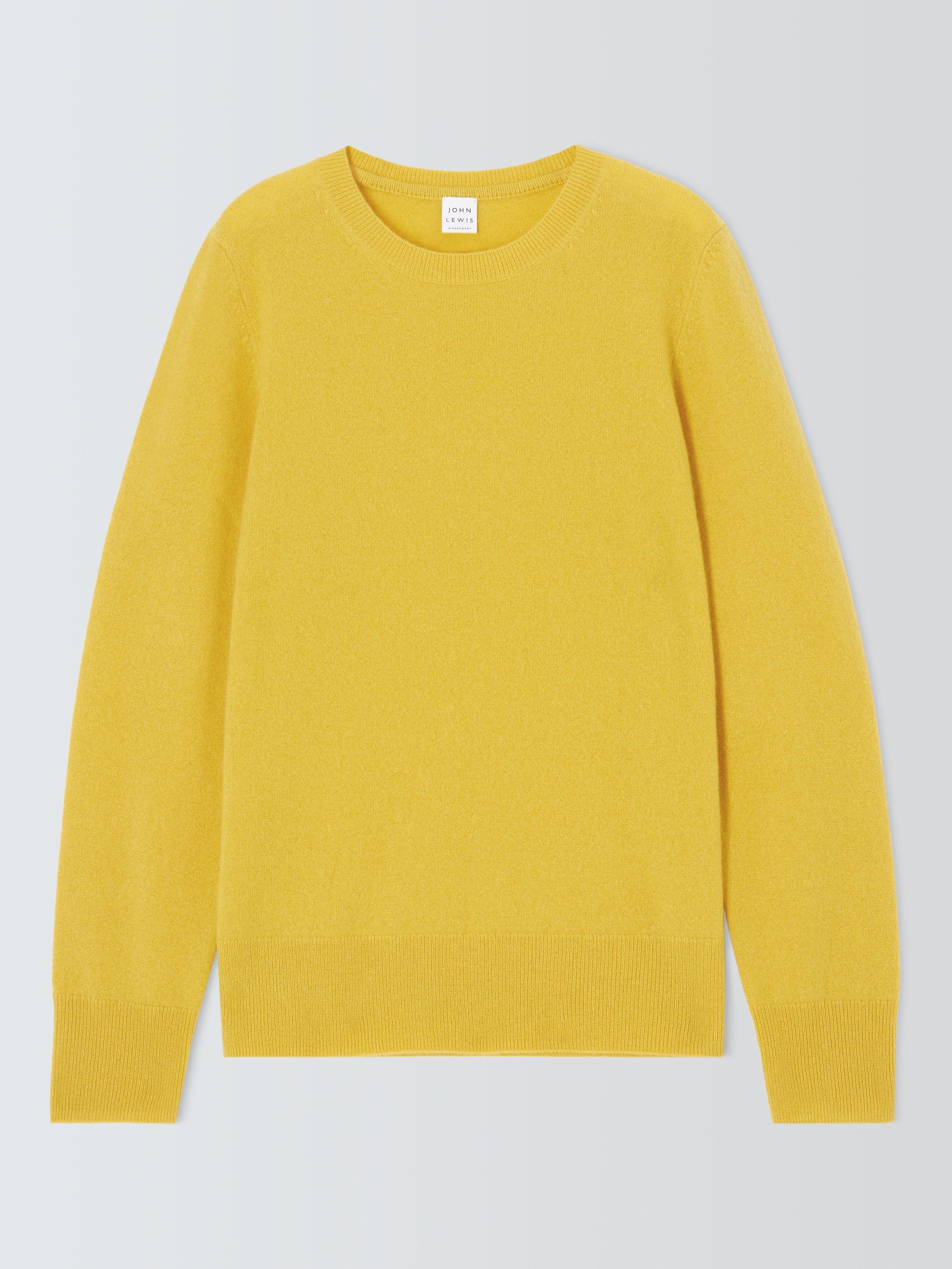 John Lewis Cashmere Crew Neck Jumper Yellow