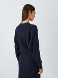 John Lewis Wool Blend Batwing Sweater, Navy