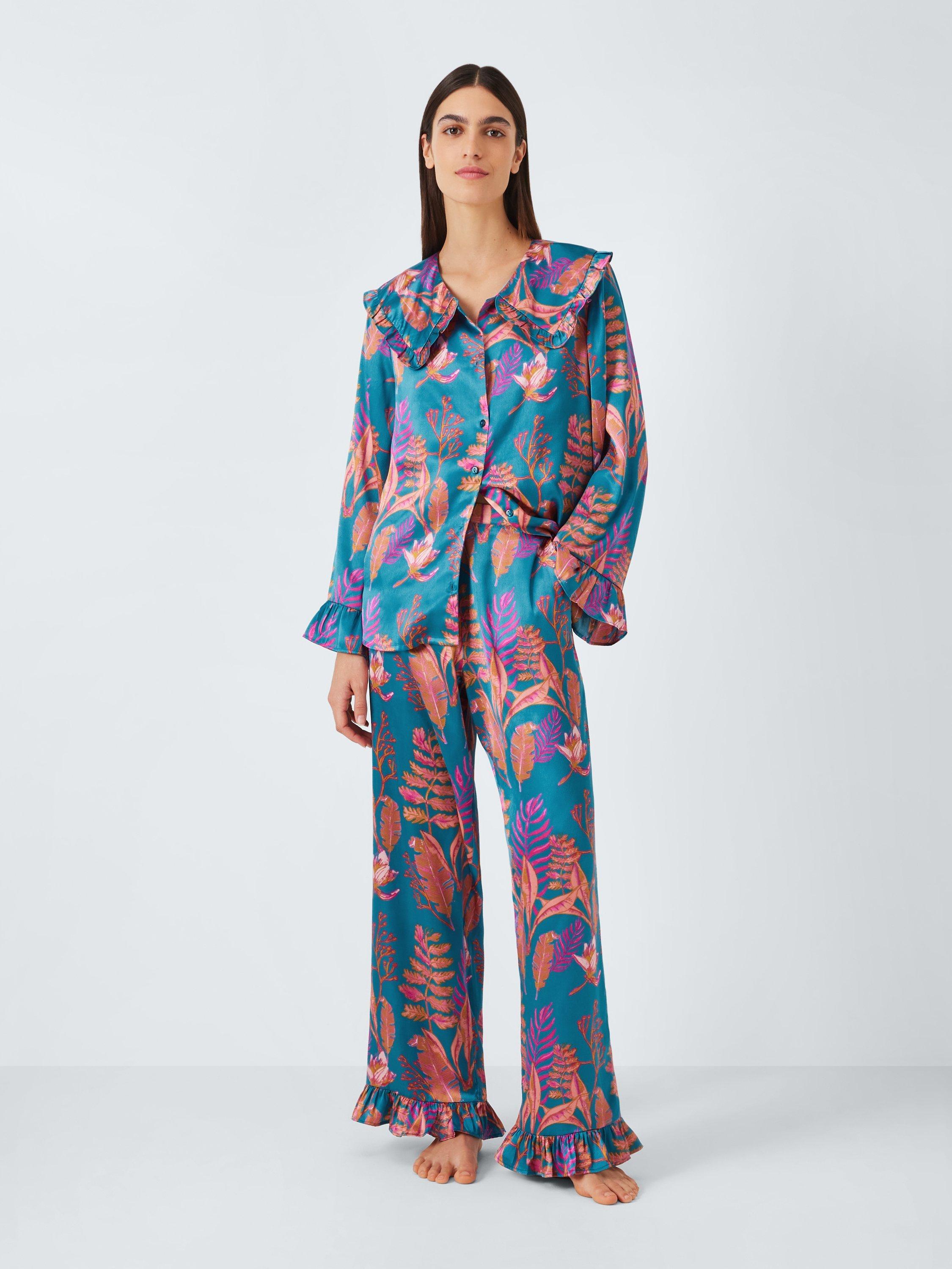 Product image 2 of 5, which shows Their Nibs Autumn Leaf Pyjama Set, Multi, L