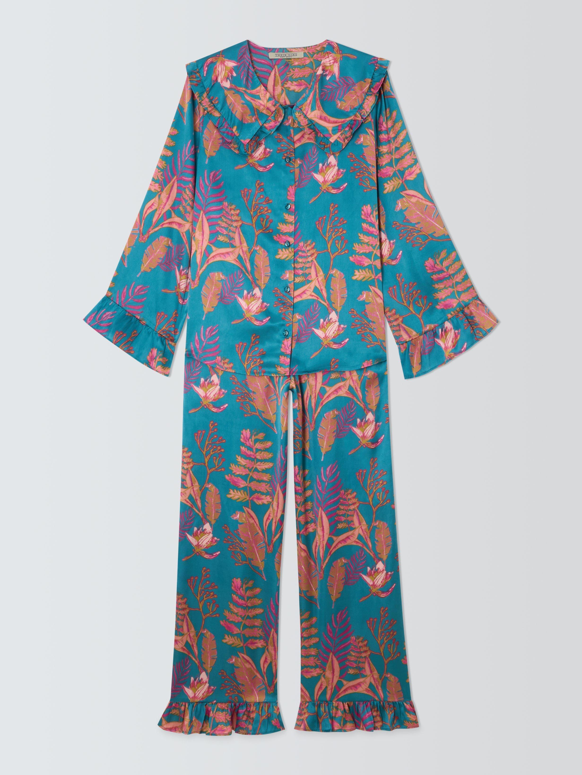 Product image 3 of 5, which shows Their Nibs Autumn Leaf Pyjama Set, Multi, L