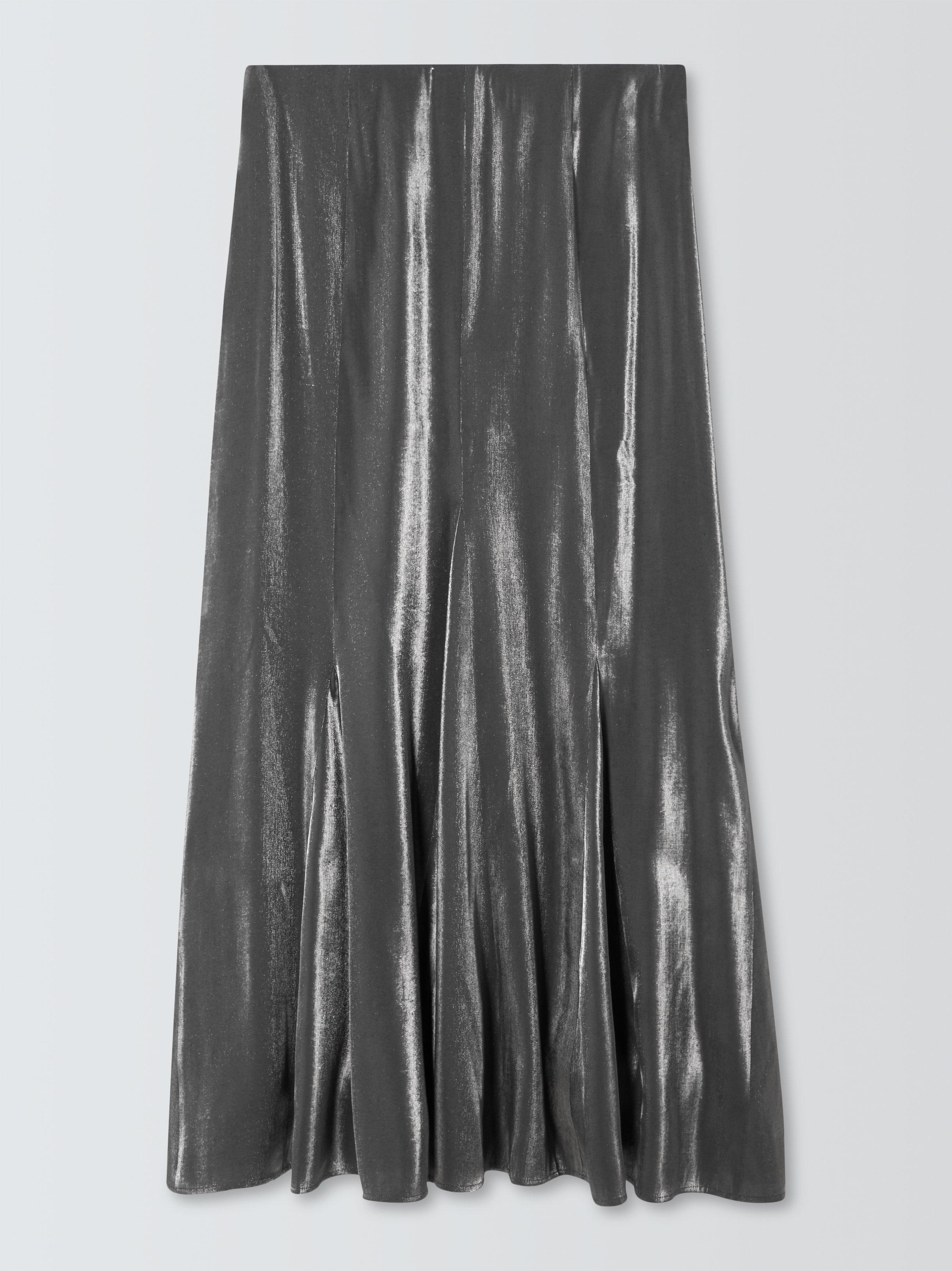 Cheap silver metallic skirt best sale