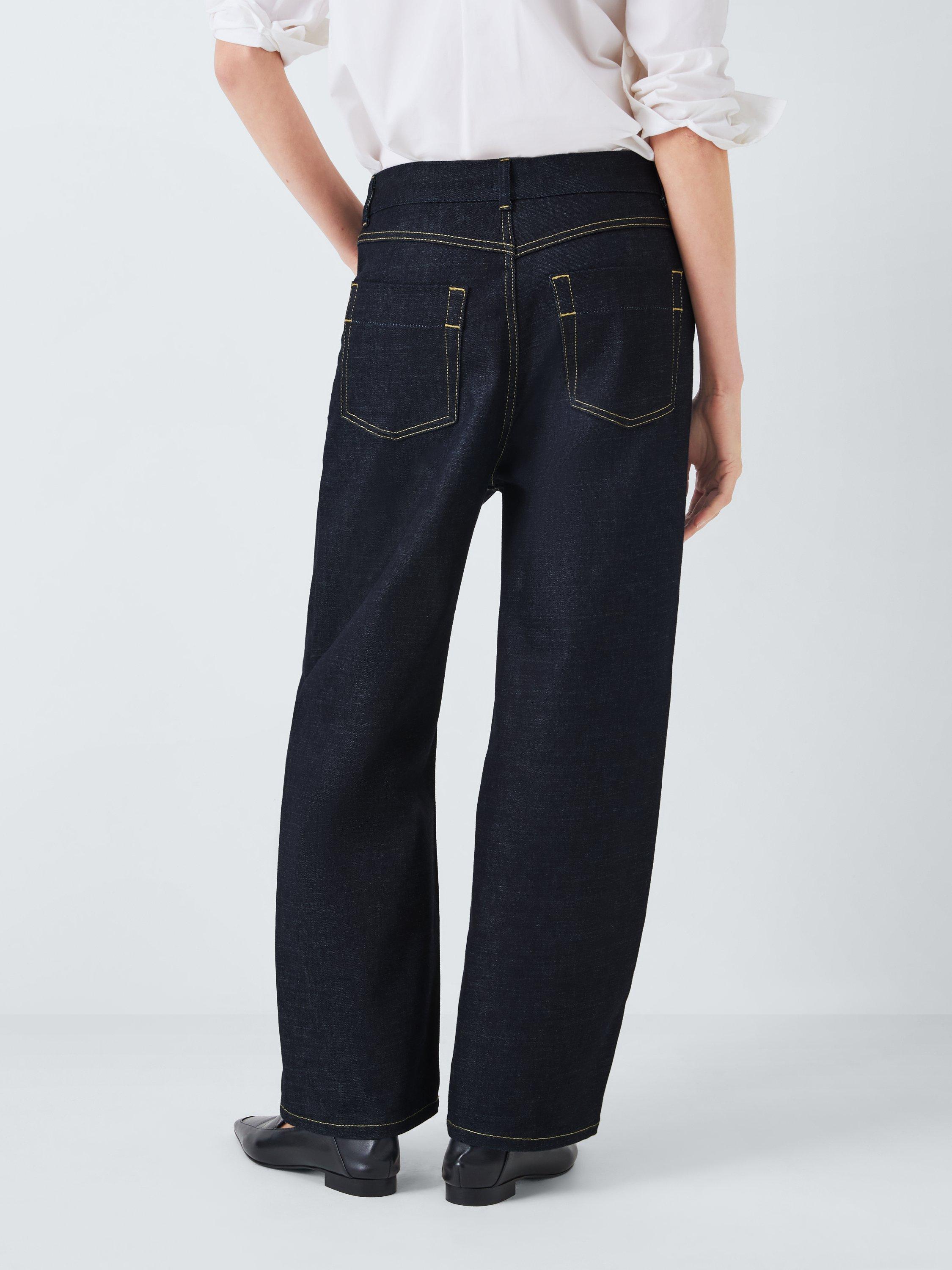 John Lewis Straight Leg Crop Jeans Indigo