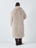 John Lewis Faux Fur Cocoon Long Coat, Neutral