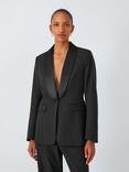 John Lewis Single Breasted Tuxedo Jacket, Black