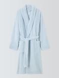 John Lewis Luxury Organic Cotton Blend Towelling Dressing Gown, Blue