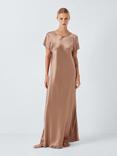 John Lewis Silk Maxi Nightdress, Champagne