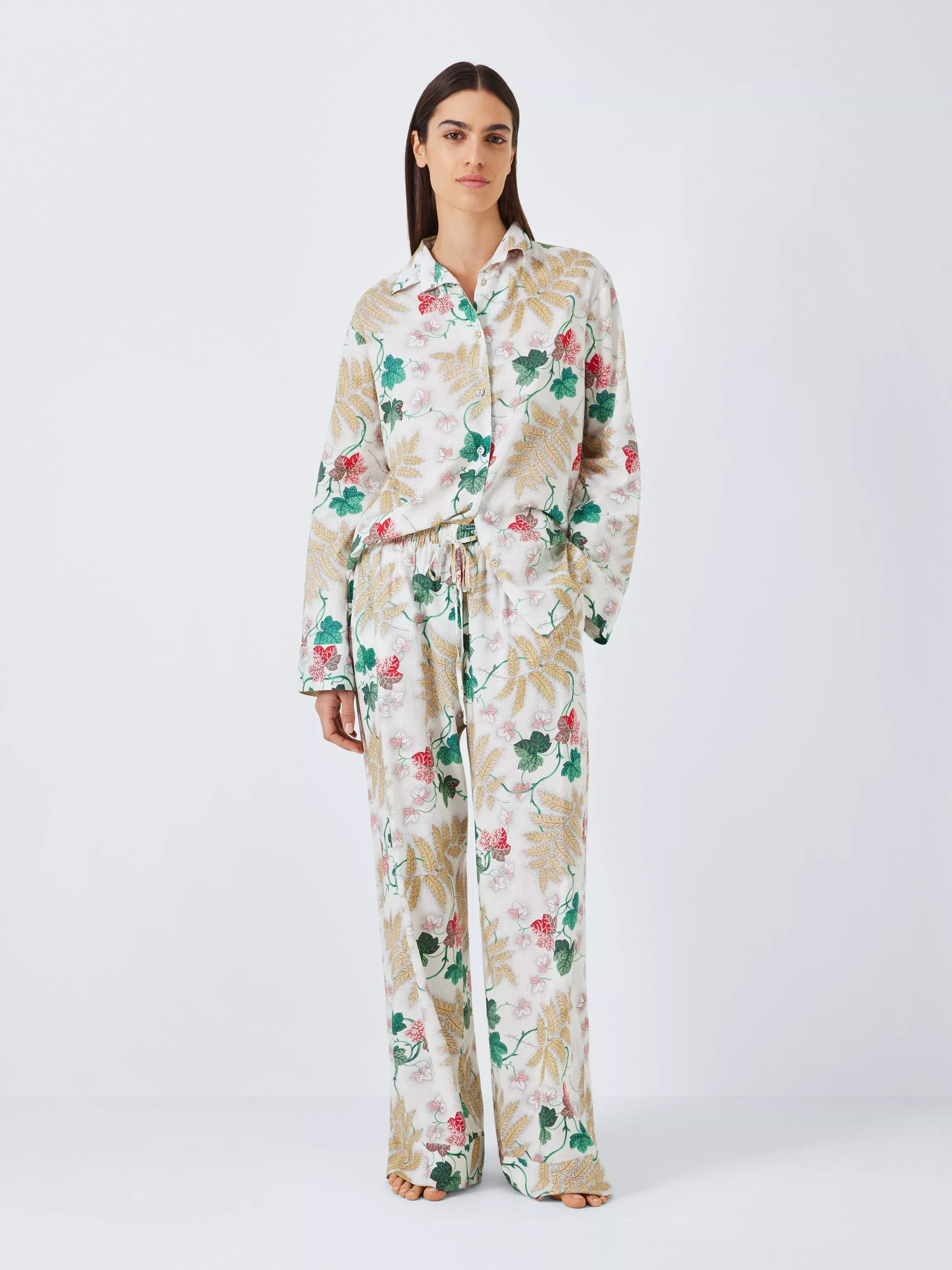 John Lewis x Collagerie Fern Cotton Modal Pyjama Set Ivory Pink