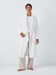 John Lewis Luxury Organic Cotton Blend Towelling Dressing Gown, White