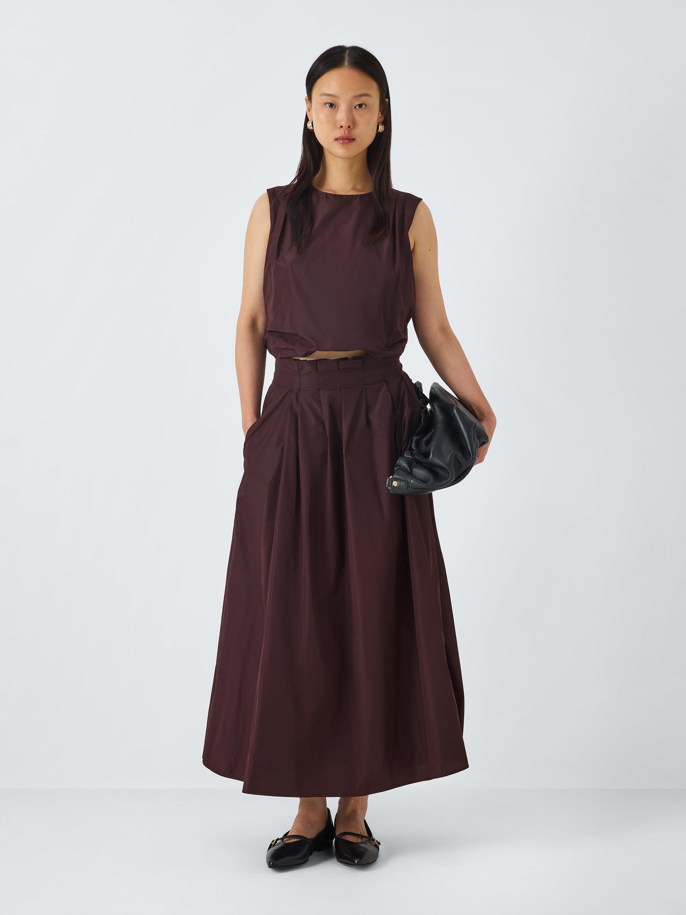 Burgundy leather skirt john lewis best sale