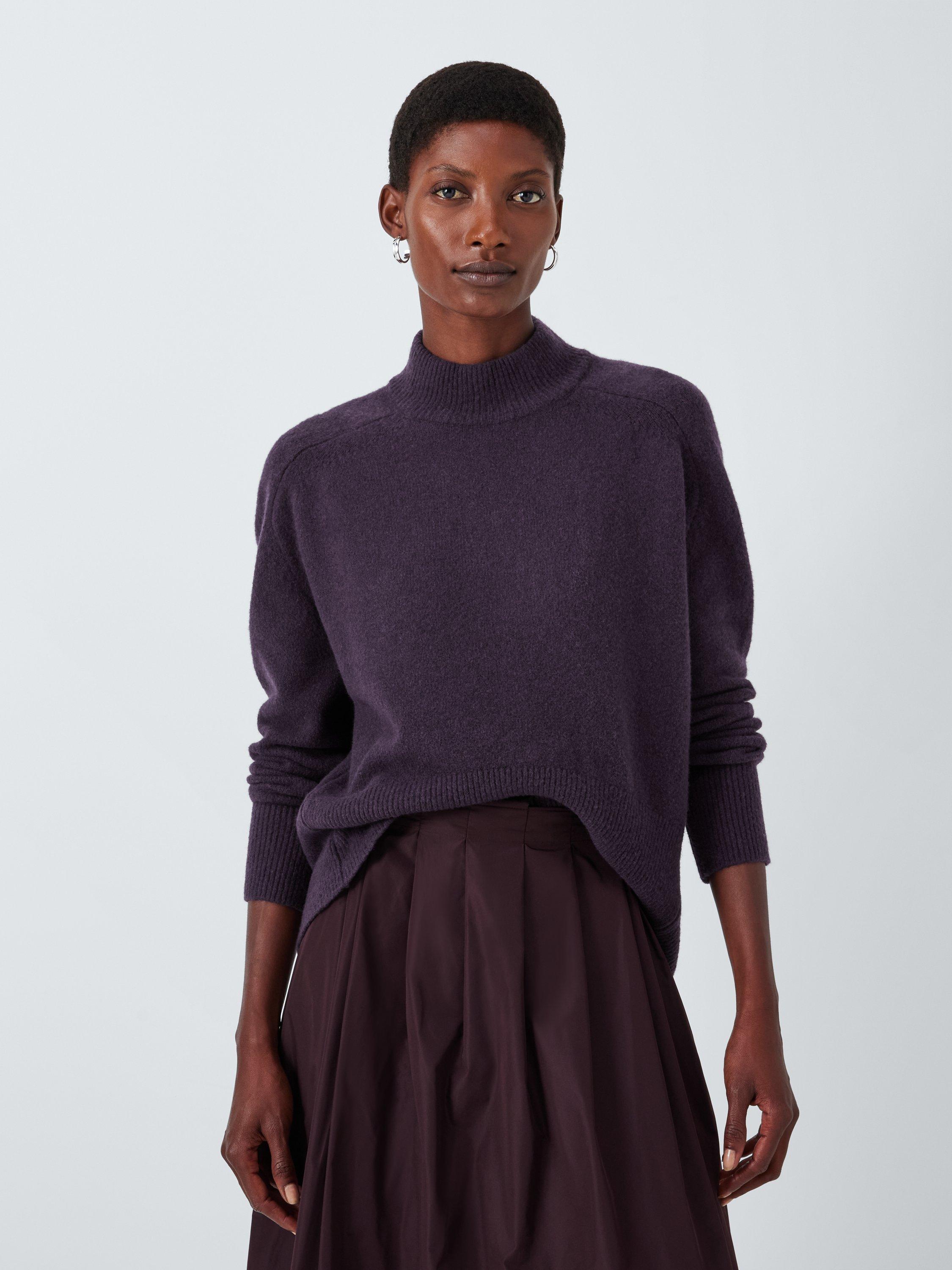 John Lewis Soft Turtle Neck Jumper Purple Aubergine